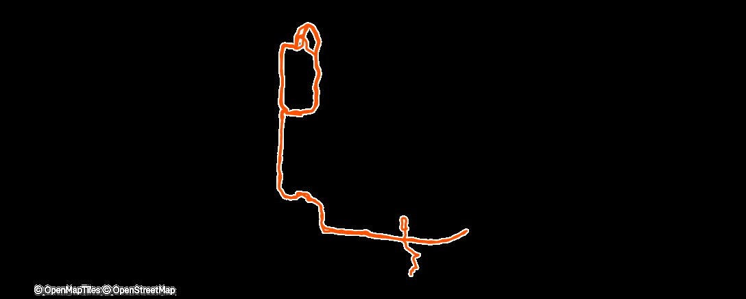 Map of the activity, Evening Run