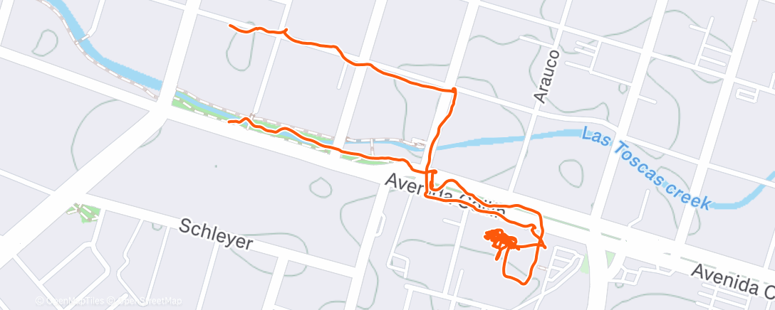 Map of the activity, Caminata por la mañana