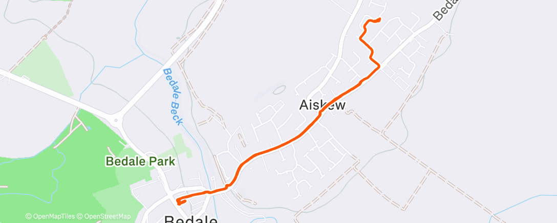 Map of the activity, Afternoon Walk