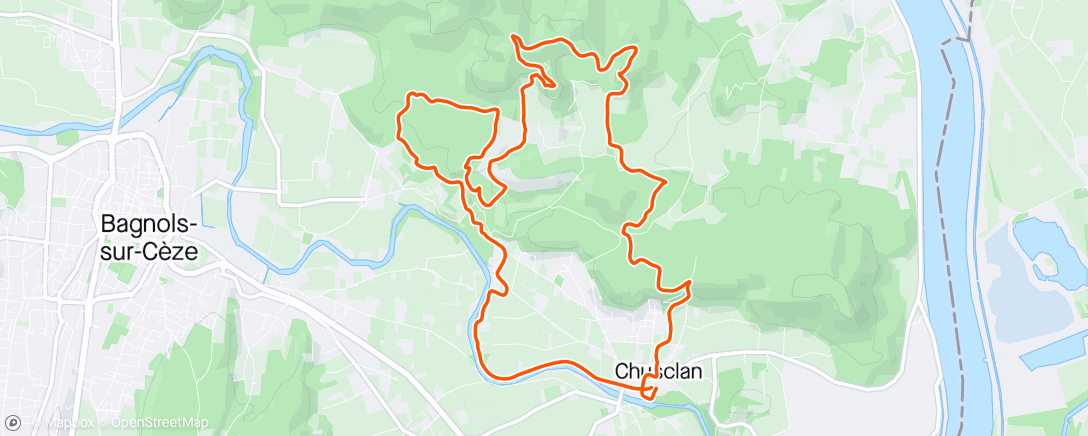 Map of the activity, Trail Chusclan 💪🏻