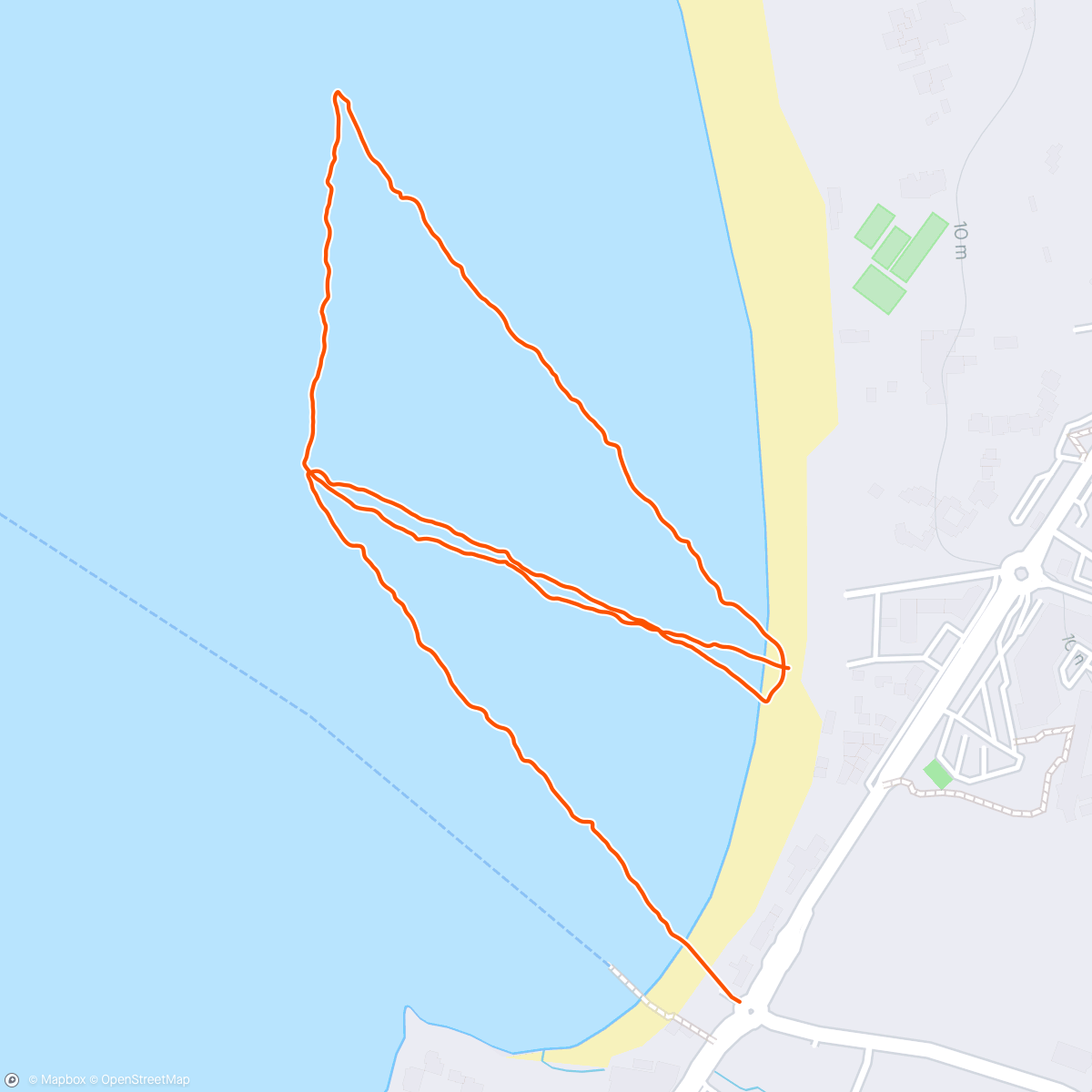 Map of the activity, Nage triathlon L porticcio 2400m p8/ 150