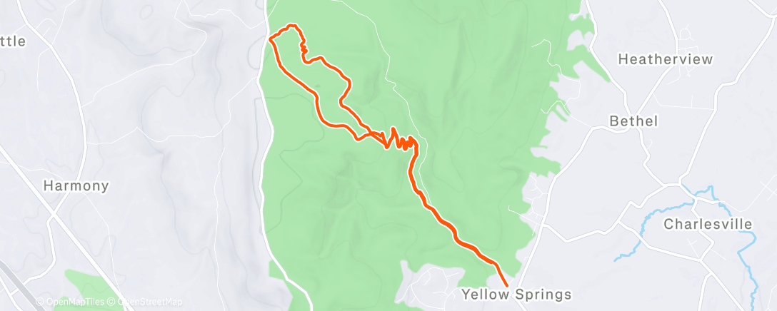 Map of the activity, Snowy Mornin 😍
