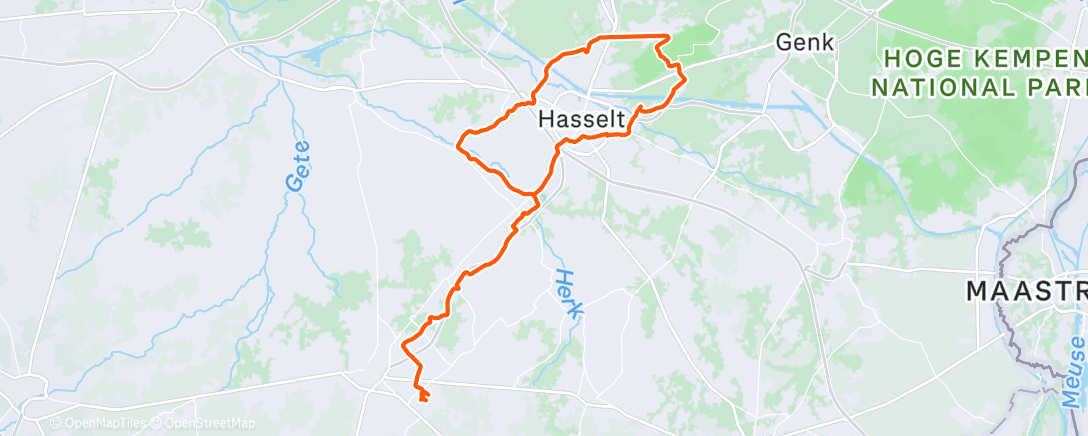 Map of the activity, Zlwtc-rit Bokrijk ☕️