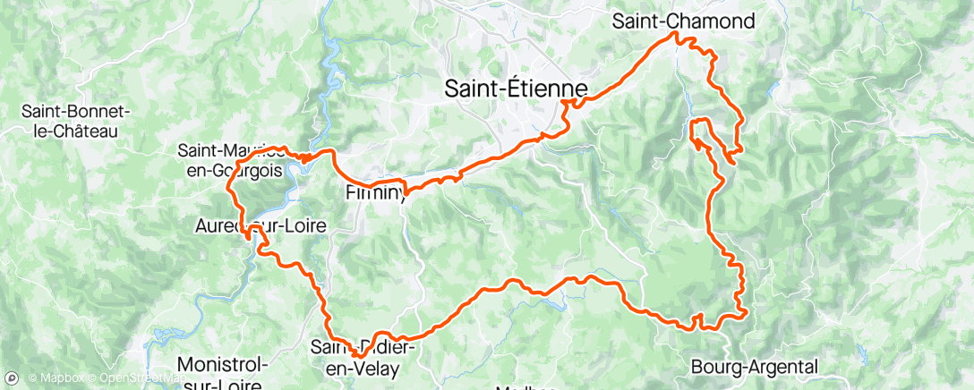Mapa da atividade, 25/04/2024, 4h25 Planil-Chaubouret-Gds Bois-Mur d'Aurec