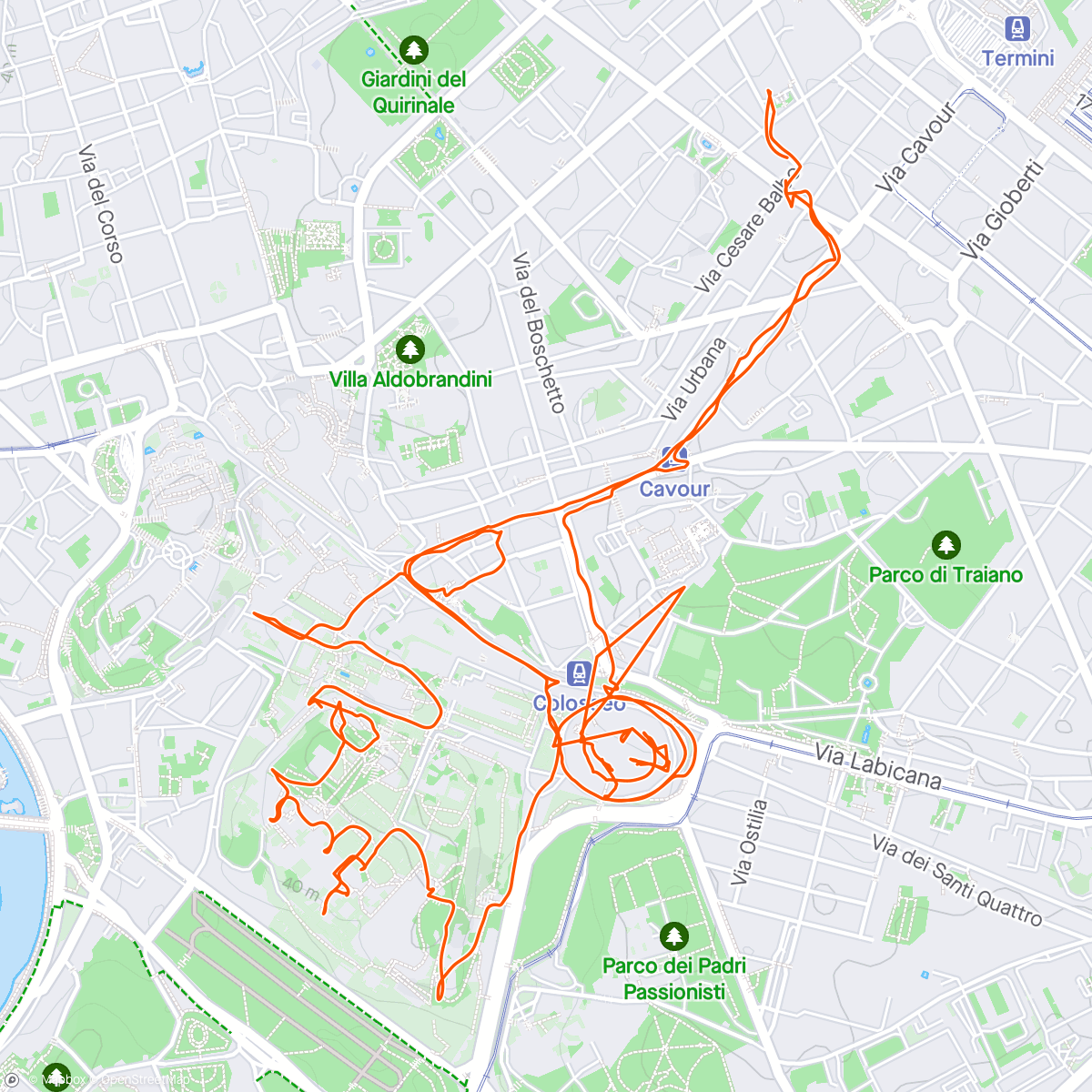 Map of the activity, Colosseum & Palatine Hill walk  🏛🇮🇹