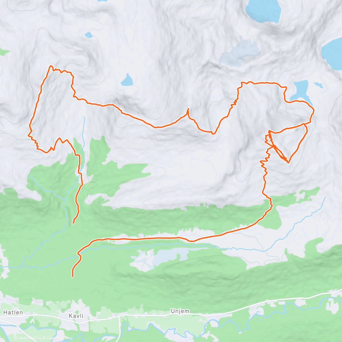 Map of the activity, Morning Backcountry Ski