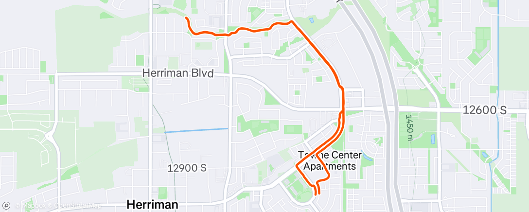 Map of the activity, Afternoon Run