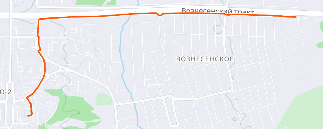 Карта физической активности (Вечерний забег)