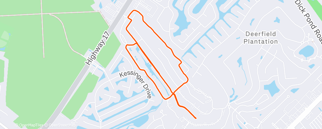 Mapa de la actividad (Afternoon Run)