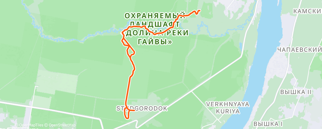 Map of the activity, Afternoon Nordic Ski