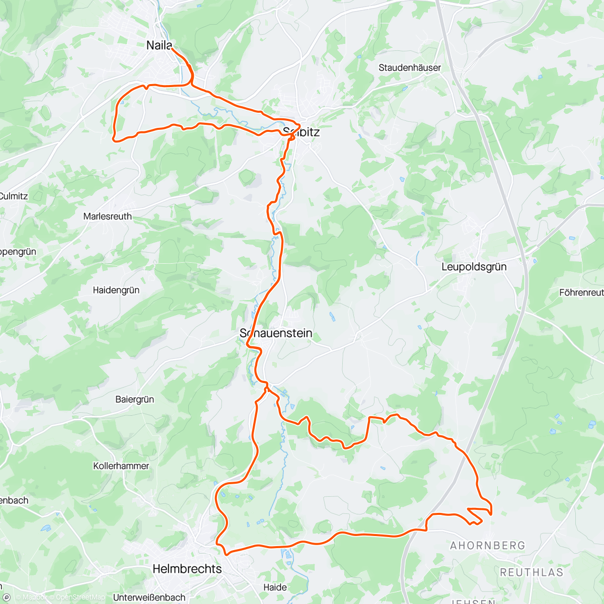 Map of the activity, Abendsonne am Ahornberg