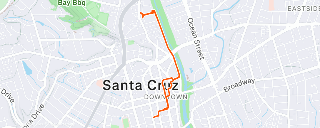 Map of the activity, Afternoon Walk