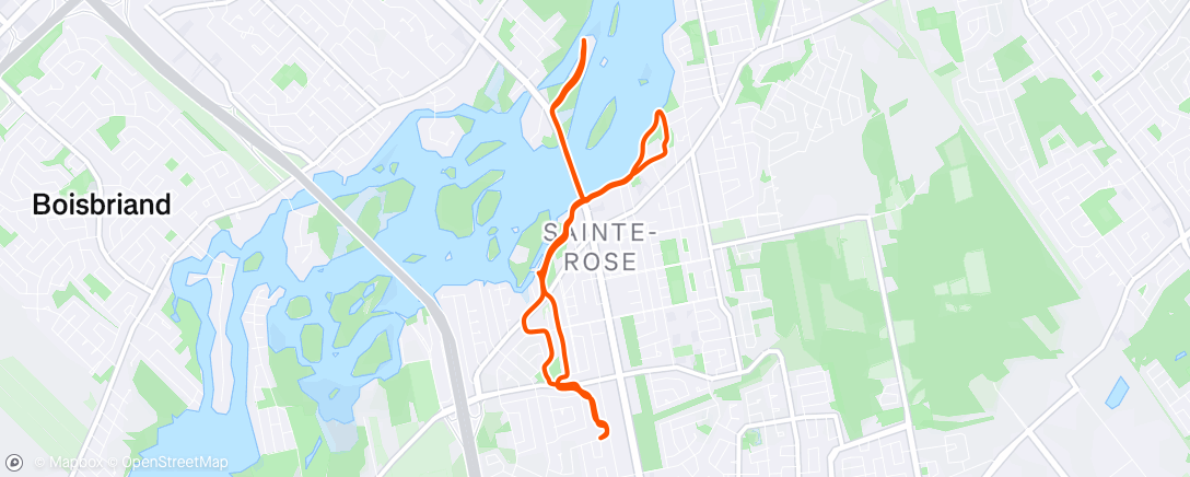 Map of the activity, Morning Run