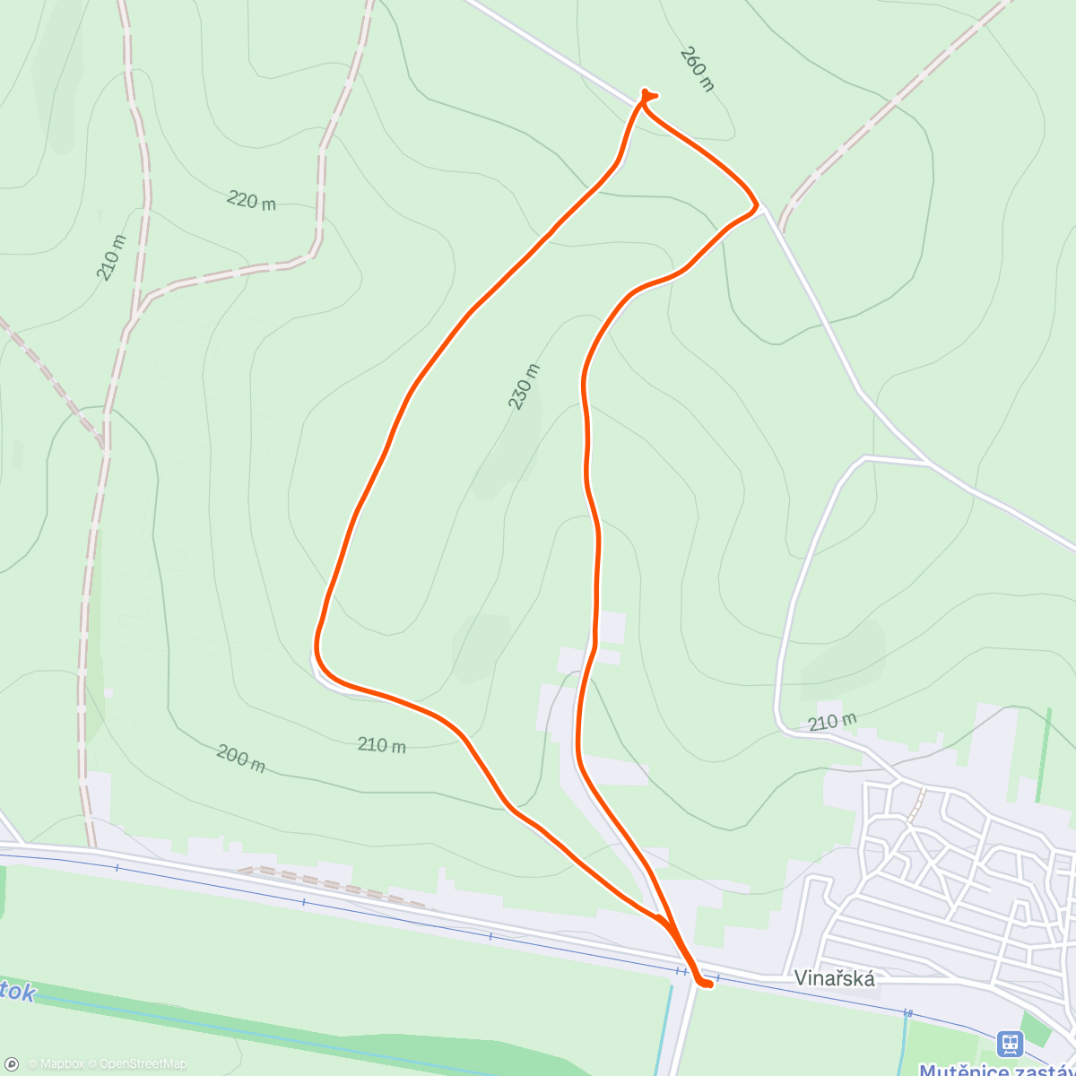 Map of the activity, Afternoon Walk
