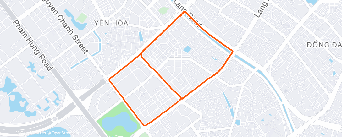 Map of the activity, Morning Run