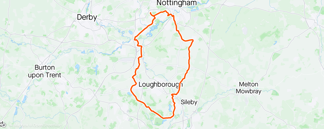Map of the activity, BCC Morning Ride: Bawdon Lodge Farm