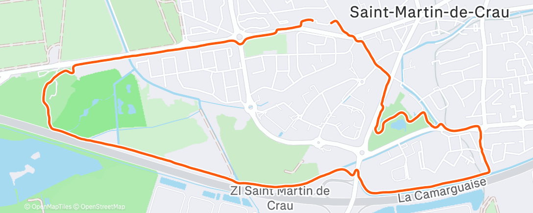 Map of the activity, Course à pied le matin 🫧