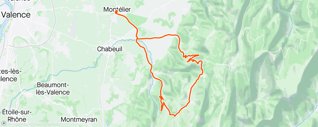 Map of the activity, Sortie vélo dans l'après-midi