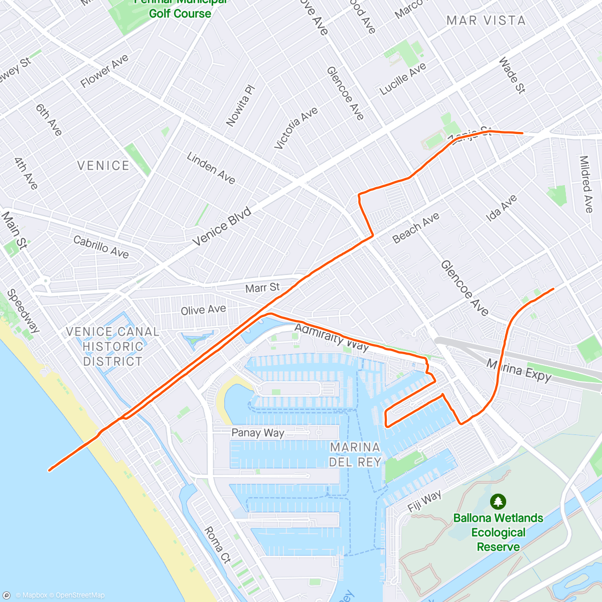 Map of the activity, 10K Lunchtime
