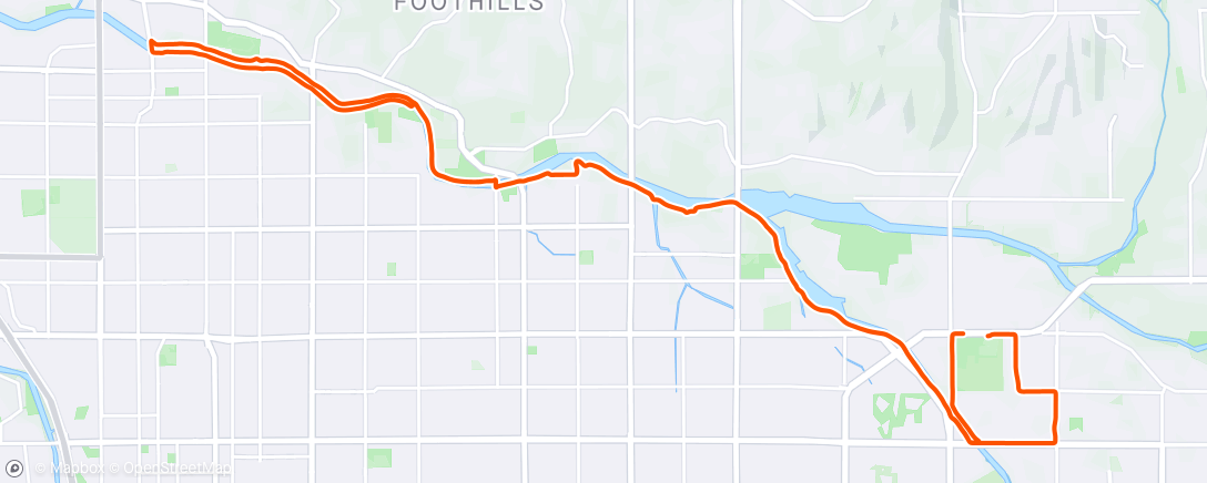 Map of the activity, EZ Morning Ride