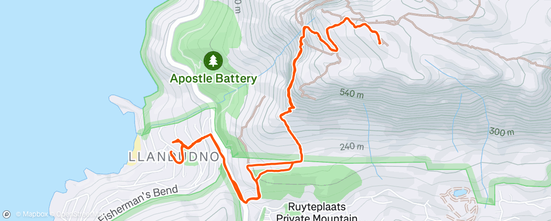 Map of the activity, Morning Trail Run