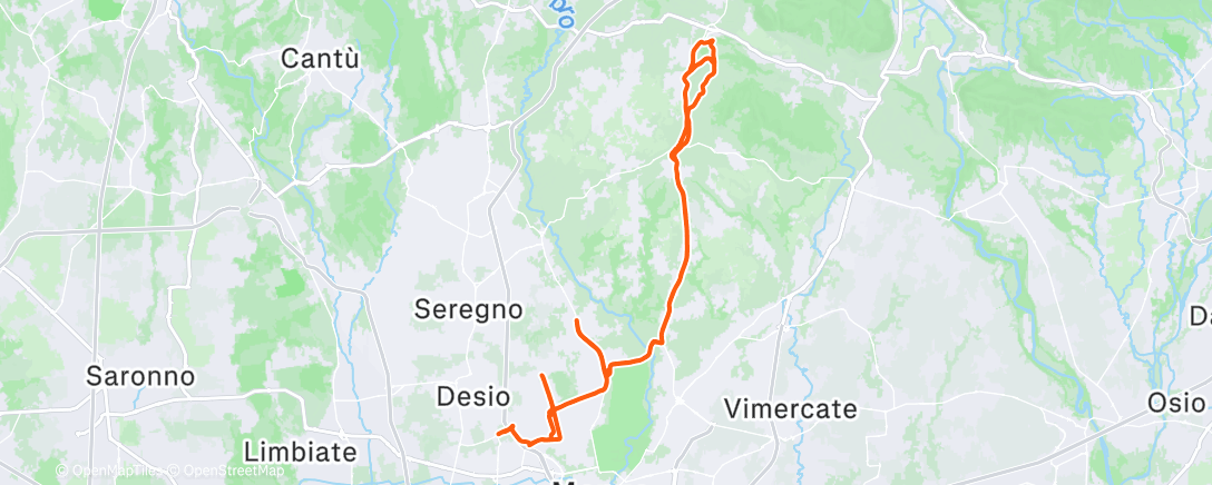 Карта физической активности (Sirtori dai 3 versanti)