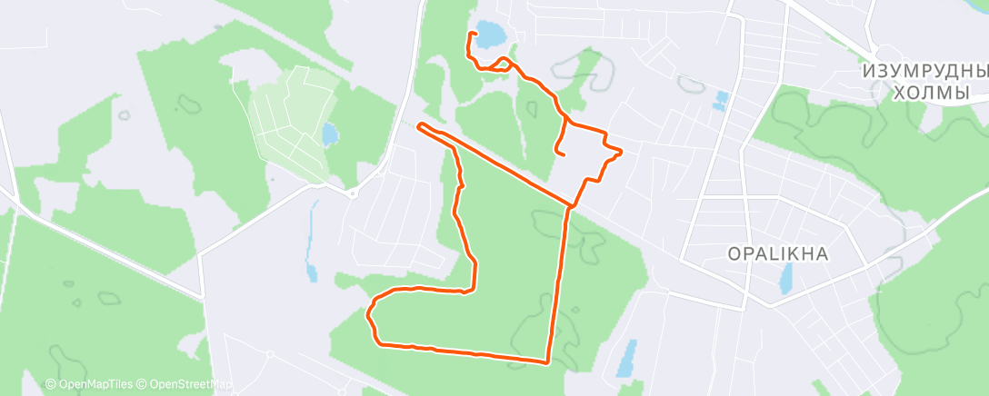 Map of the activity, Morning Trail Run