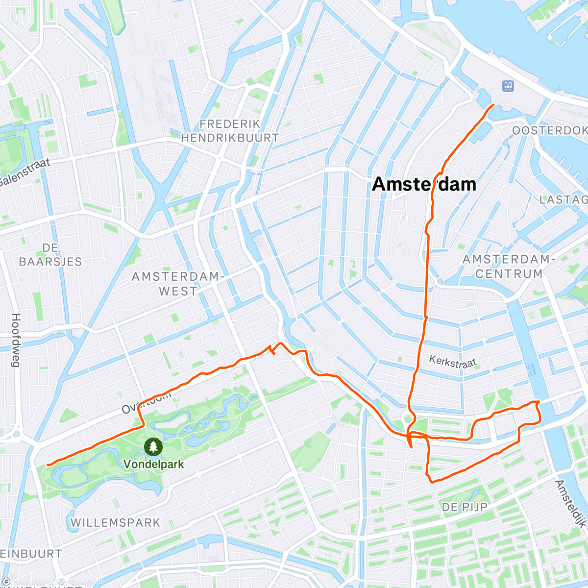 Map of the activity, Amsterdam