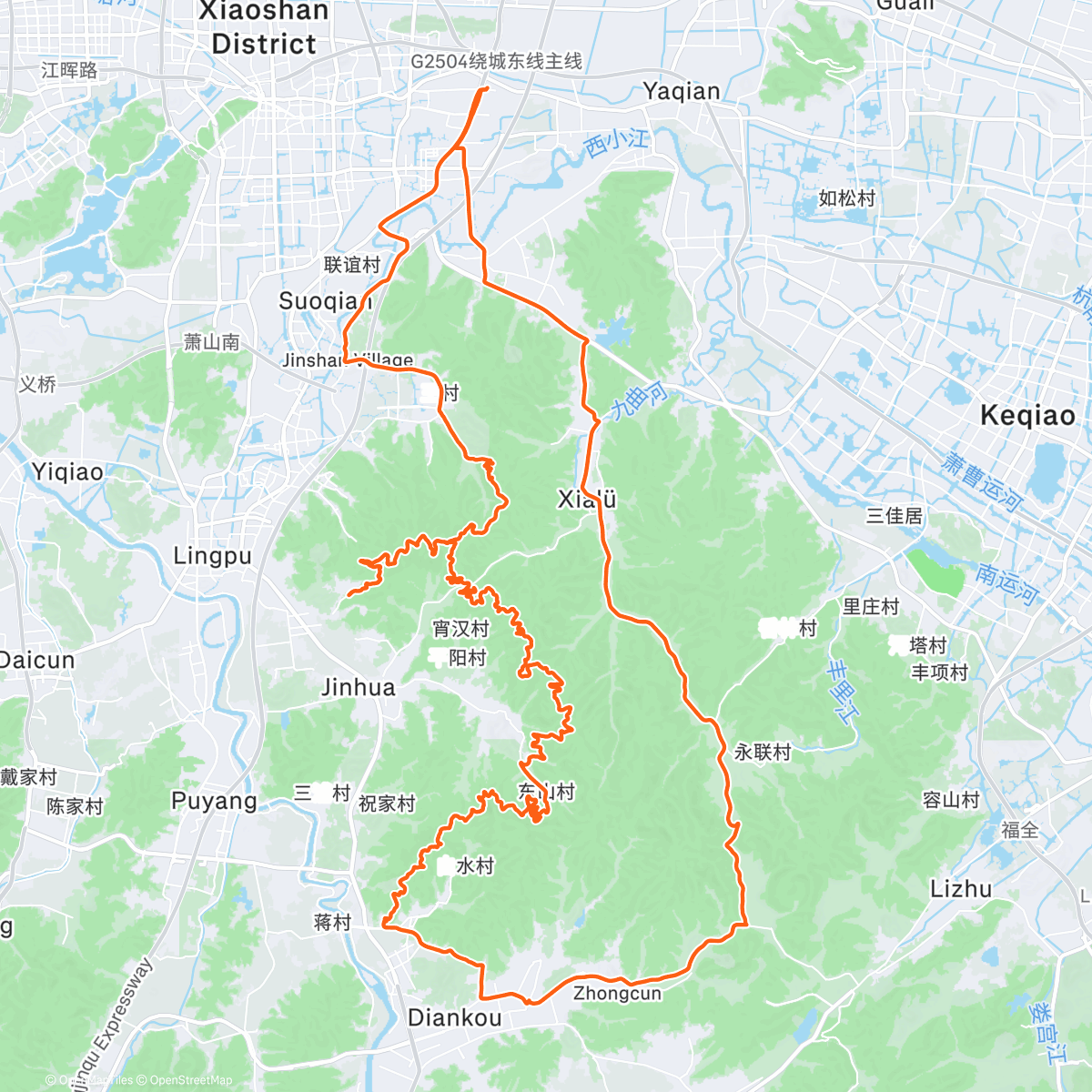 Map of the activity, 晨间骑行