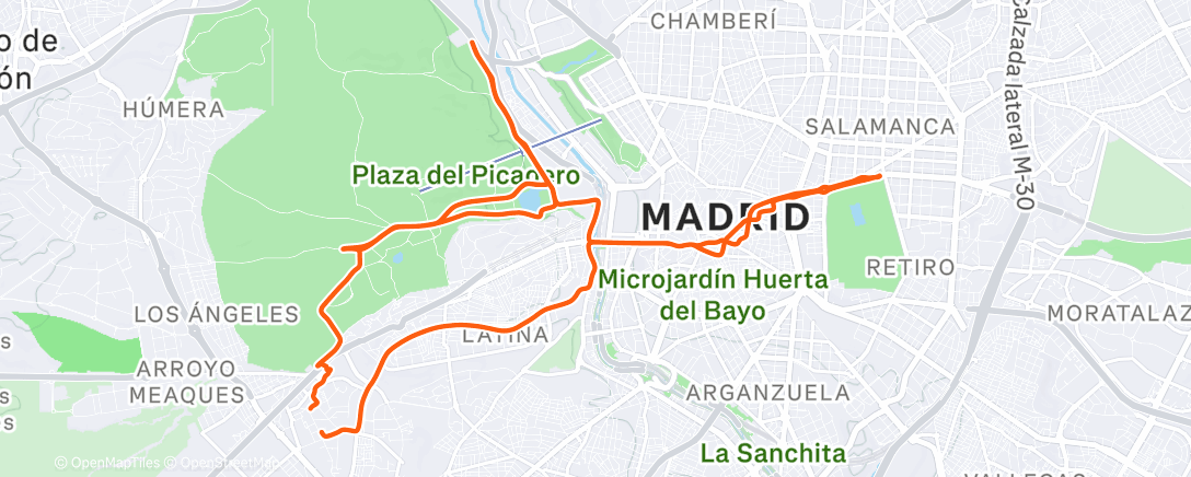 Mapa de la actividad (Bicicleta por la mañana)