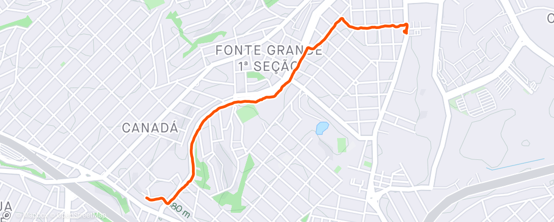 Map of the activity, Caminhada ida igreja☺️