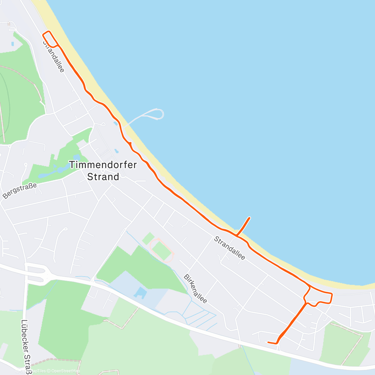 Map of the activity, Lauf am Morgen