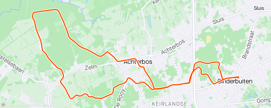 Map of the activity, Joggen 14km