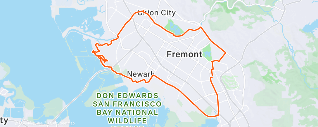 Map of the activity, Lunch Ride