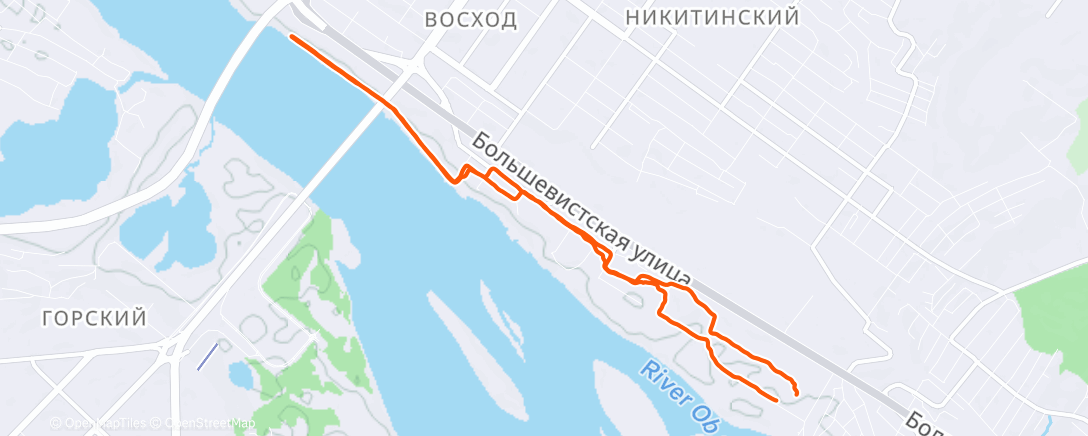 Map of the activity, Нск