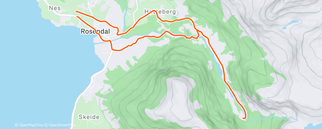 Map of the activity, Lunch Run