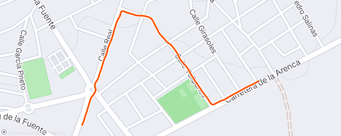 Map of the activity, Caminata a la hora del almuerzo
