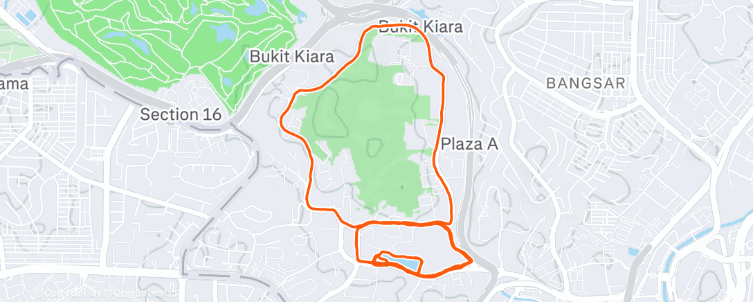 Map of the activity, Morning Run