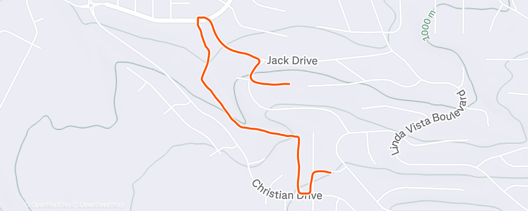 Map of the activity, Morning Run