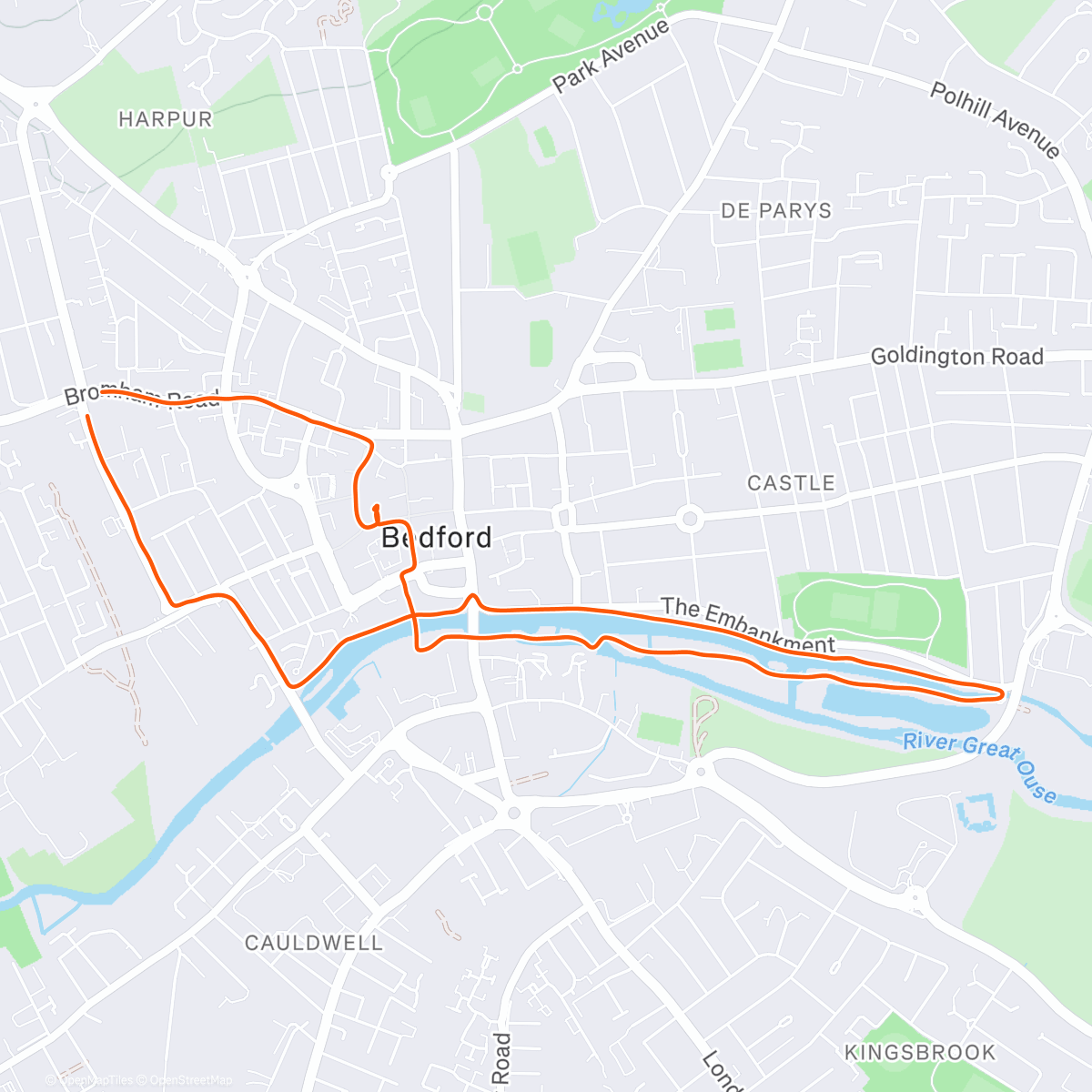 Map of the activity, Afternoon Walk