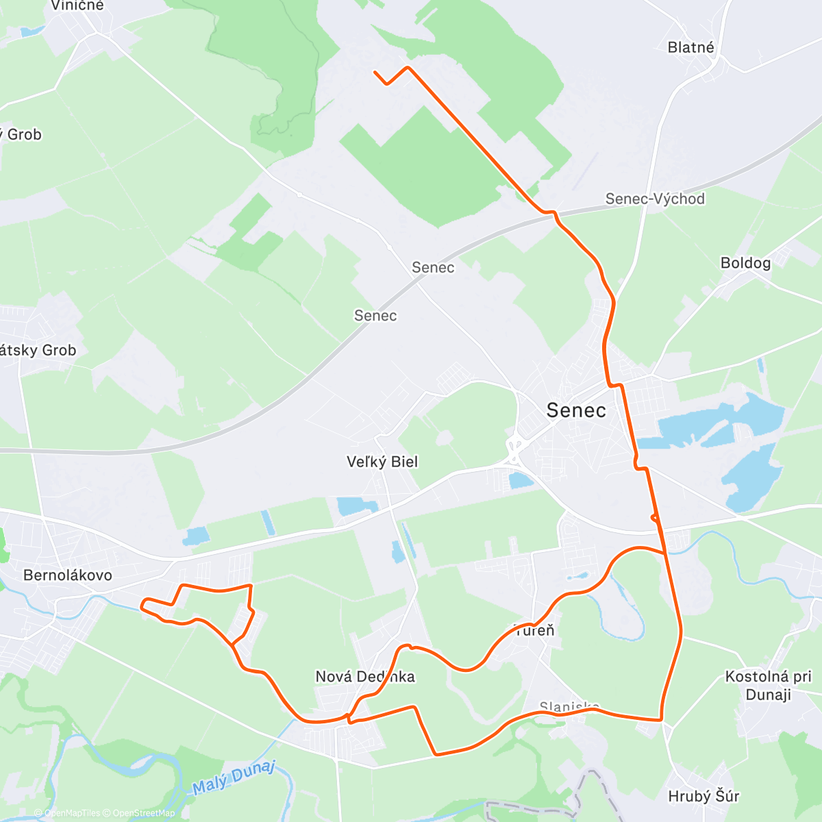 Map of the activity, Svätý Martin 🚜