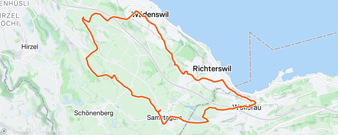 Map of the activity, Fahrt am Morgen