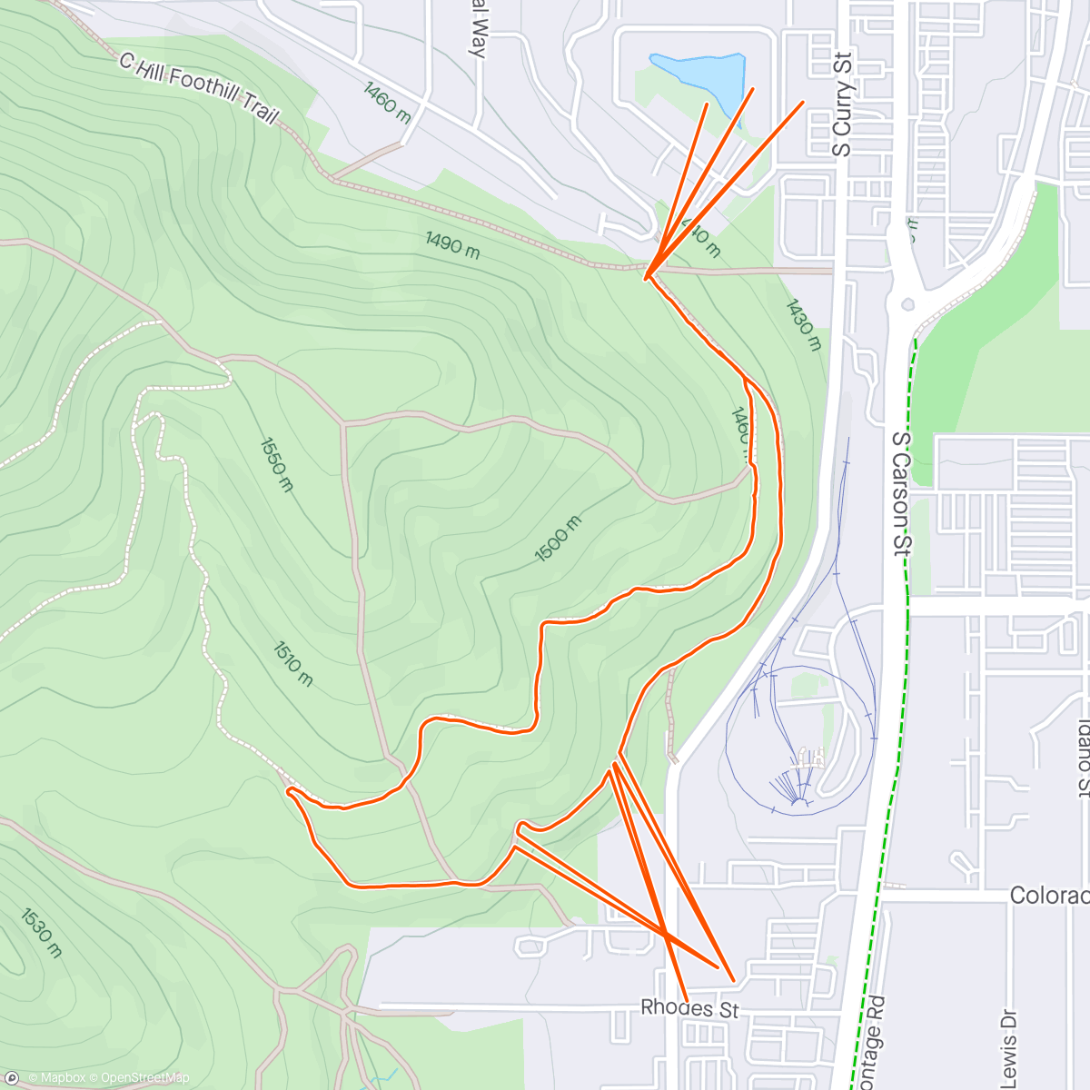 Map of the activity, Morning hike
