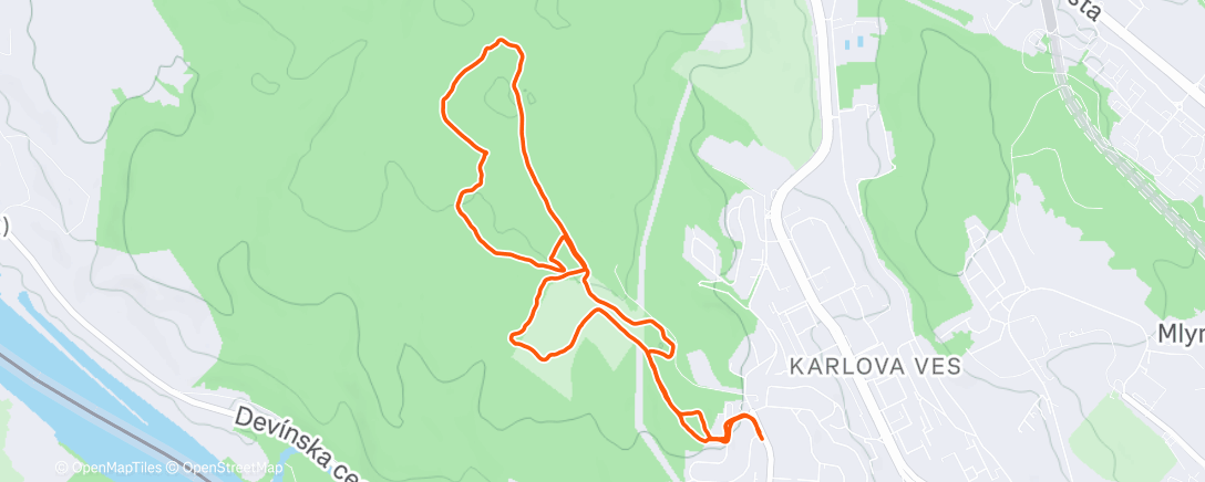 Map of the activity, Morning Run