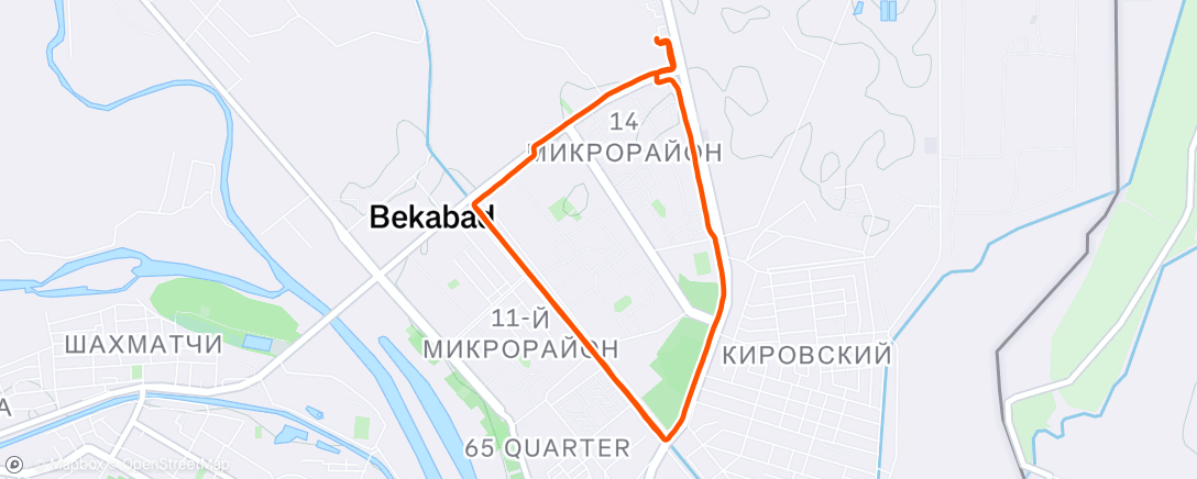 Map of the activity, Morning Run