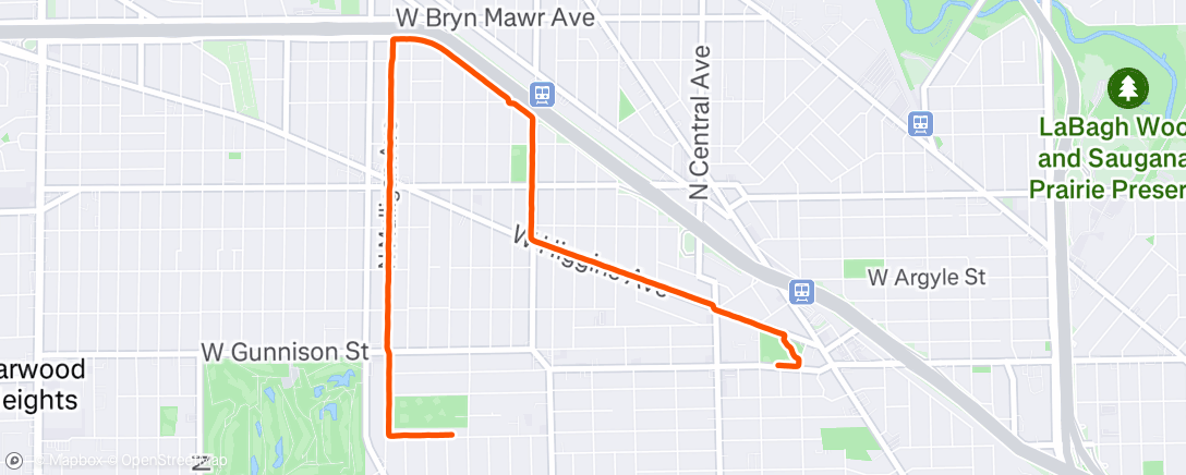 Map of the activity, Morning Run