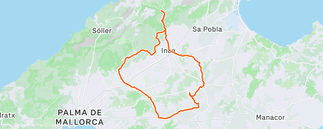 Map of the activity, Bicicleta por la mañana