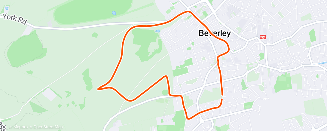 Map of the activity, Morning Run with Billy