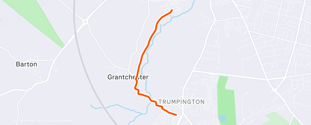 Map of the activity, Morning Run