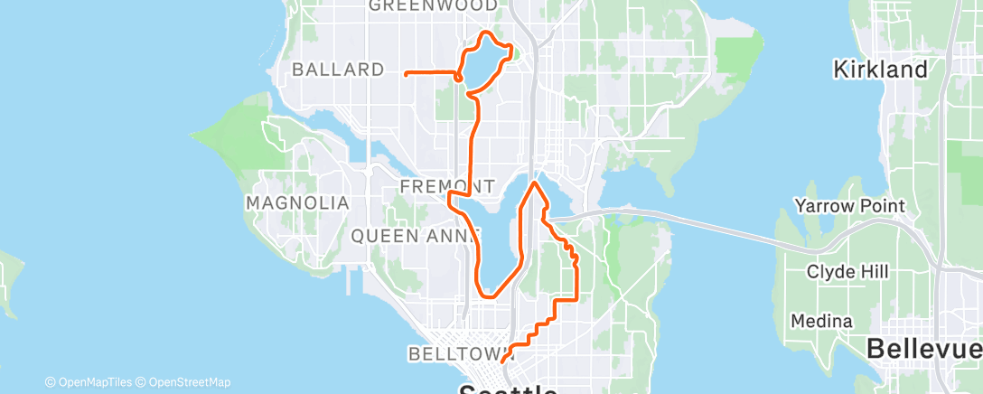 Map of the activity, Morning Run